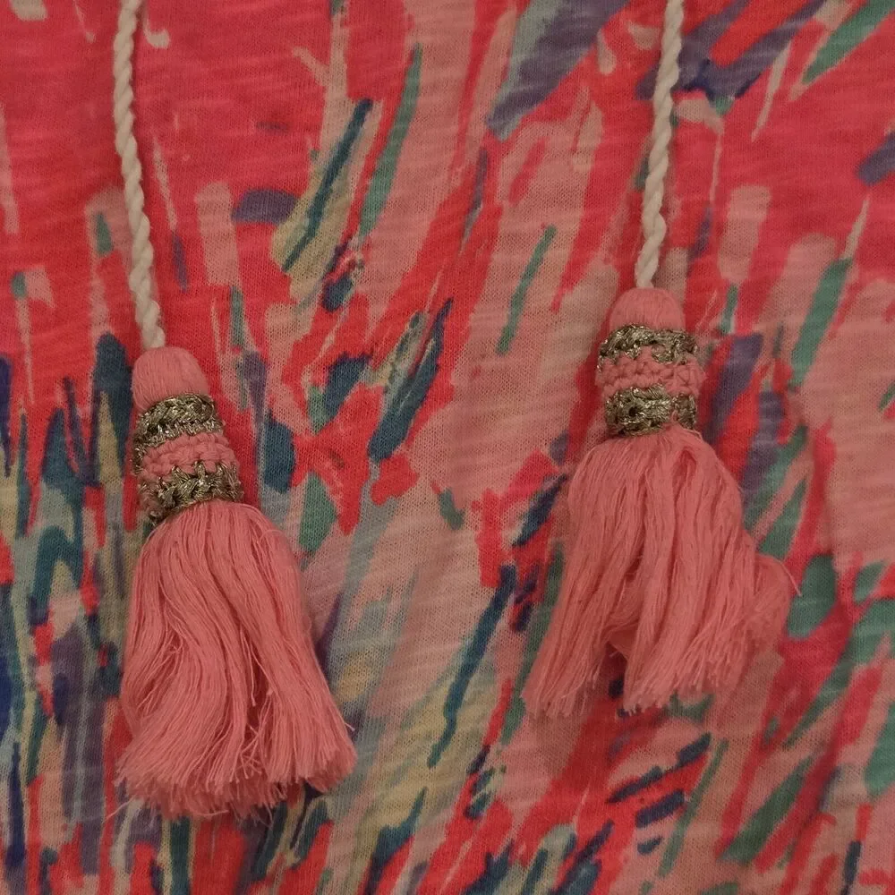 Lilly Pulitzer Del Lago Tunic Dress Size Small Never Been‎ Betta Pink Tassels